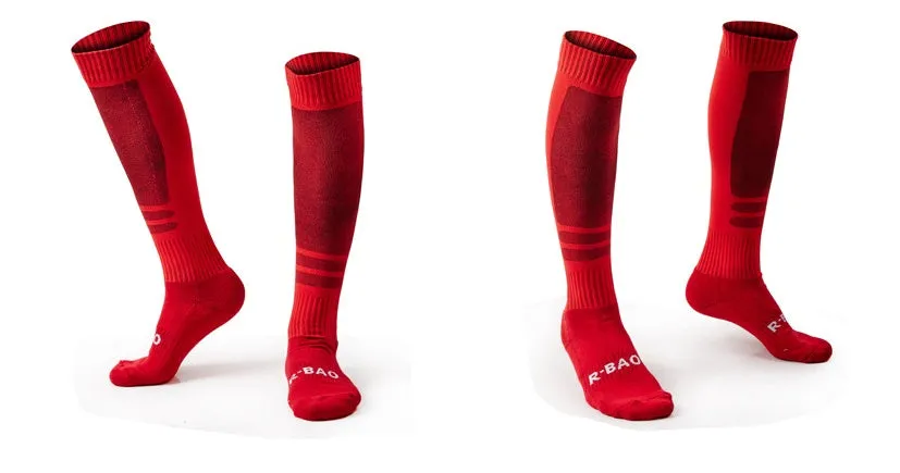 Cotton jacquard sports socks in multiple colours, thicker and absorbent, size L39-43 for adult football use