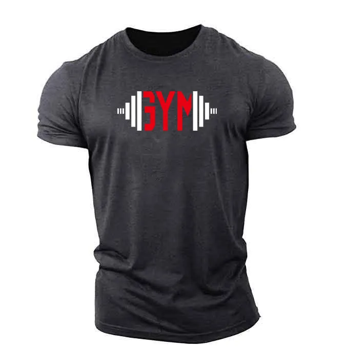 Men's loose fit printed short sleeve round neck T-shirt in [colour] on model, front view