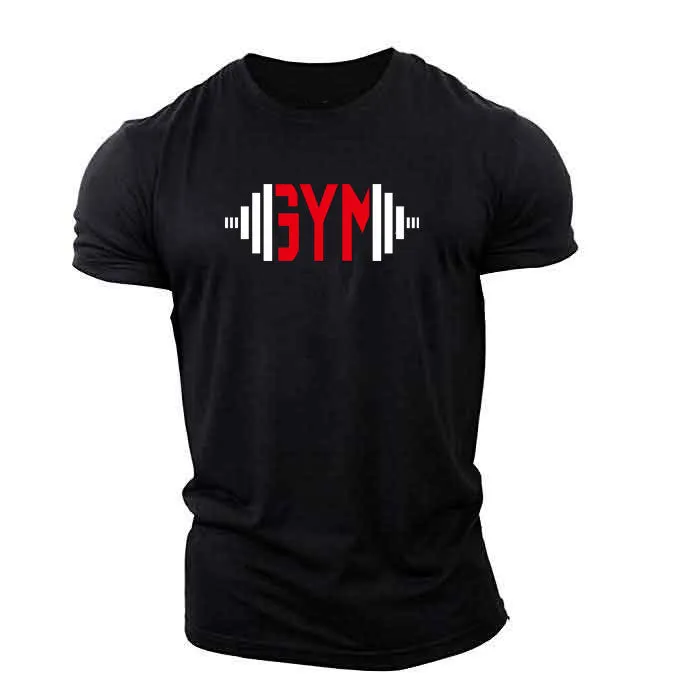 Men's loose fit printed short sleeve round neck T-shirt in [colour] on model, front view