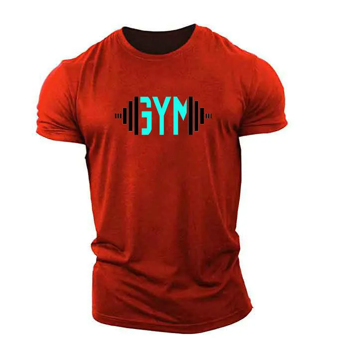 Men's loose fit printed short sleeve round neck T-shirt in [colour] on model, front view