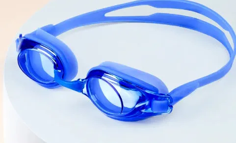 Black HD anti-fog swimming goggles and myopia goggles from 200 to 600 degrees with a case.