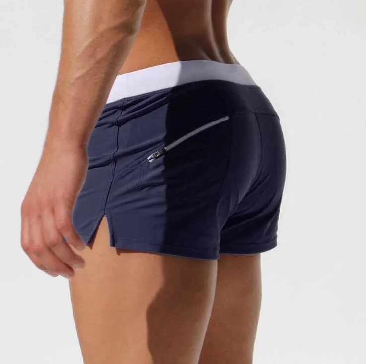 Men's cotton sports boxer shorts in six colours with elastic waistband, available in sizes S to XXL