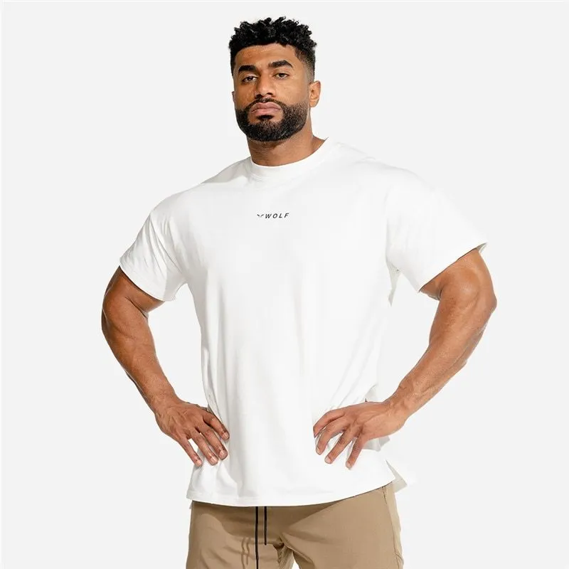 Sports fitness running training cotton t-shirt in black, white, and yellow colours sizes M to 3XL