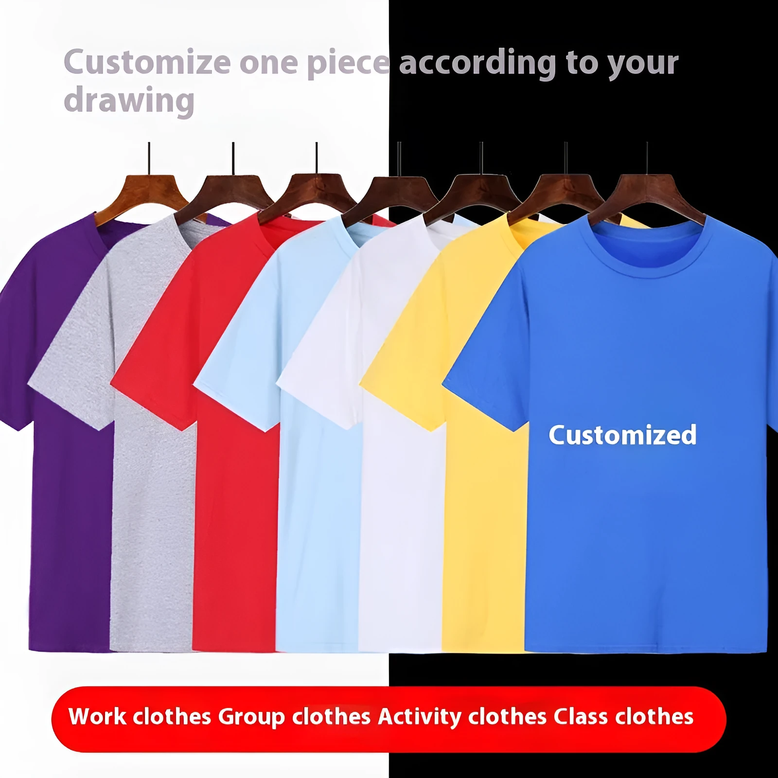 Men's black cotton T-shirt with short sleeves and loose fit design on mannequin