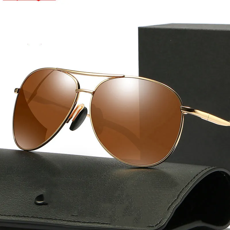 Polarised anti-UV driving sunglasses with black frame and grey film, adjustable fit for round and oval faces