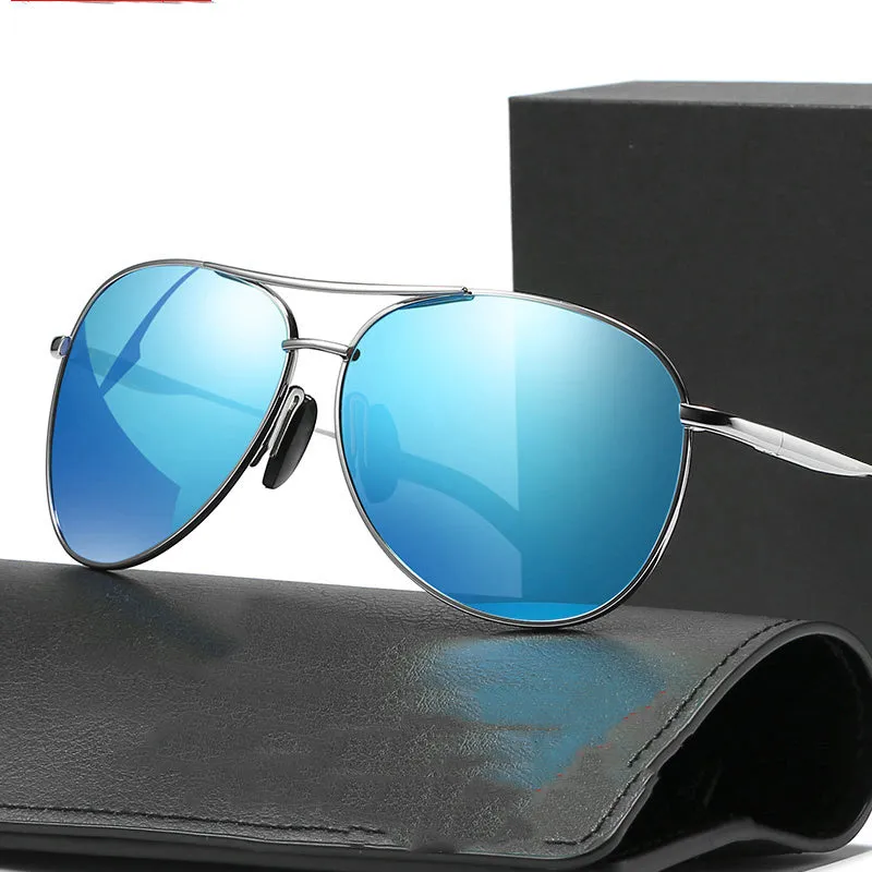 Polarised anti-UV driving sunglasses with black frame and grey film, adjustable fit for round and oval faces