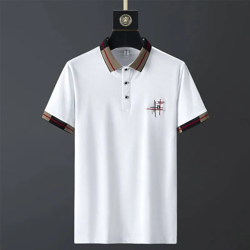 Mens slim fit short sleeve polo shirt with trendy shirt collar in black, grey, khaki, pink, and white colours
