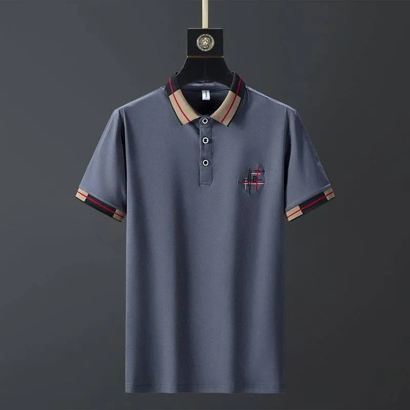 Mens slim fit short sleeve polo shirt with trendy shirt collar in black, grey, khaki, pink, and white colours