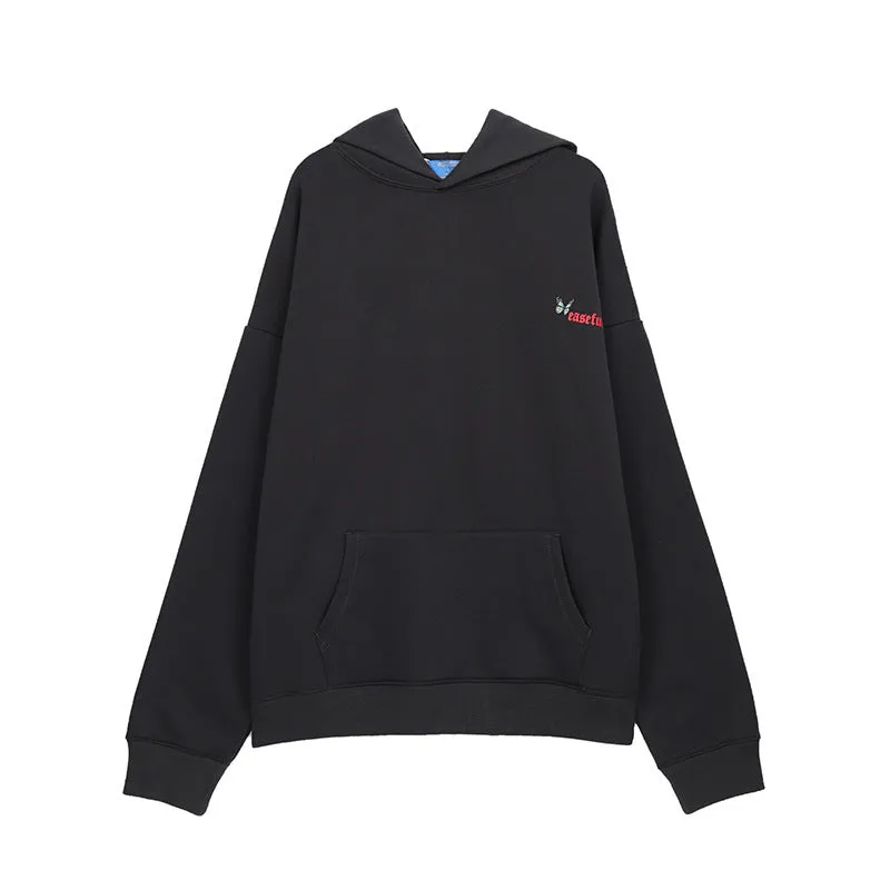 Cactus unisex 65% cotton hoodie in Black for casual leisure wear front view