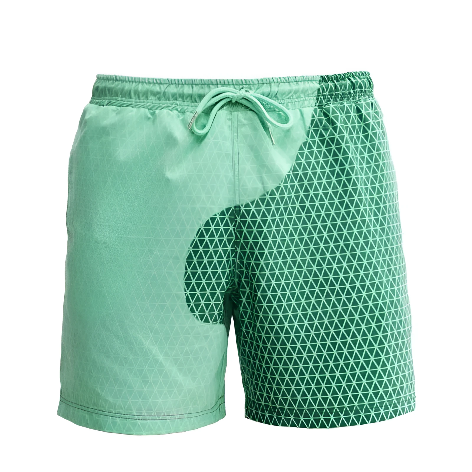 Thermochromic children's shorts in blue with colour-changing polyester fabric, solid colour design