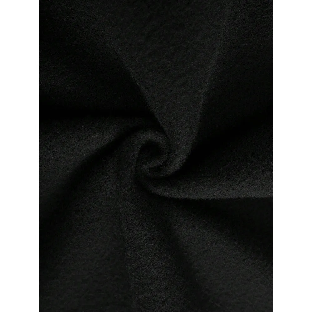 Men's black pullover hoodie with 3D stereo print pattern on front, long sleeves, spandex fabric