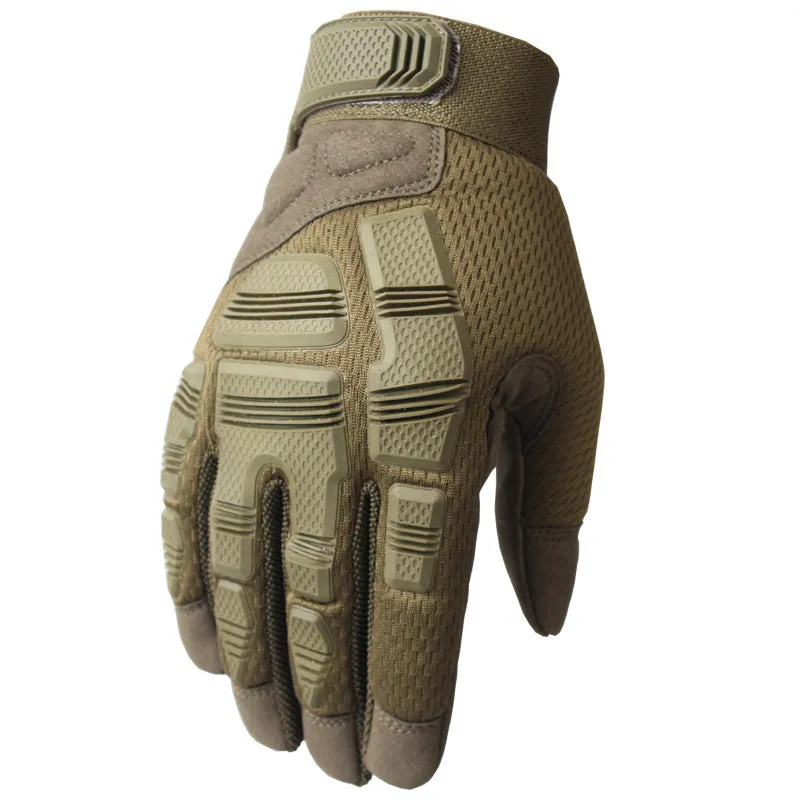 Outdoor sports tactical gloves in nylon, available in black colour with mitten-style cut for camping and hiking