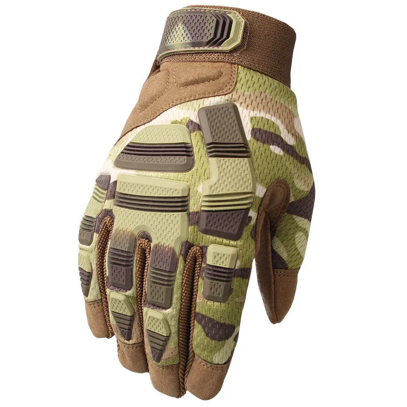 Outdoor sports tactical gloves in nylon, available in black colour with mitten-style cut for camping and hiking