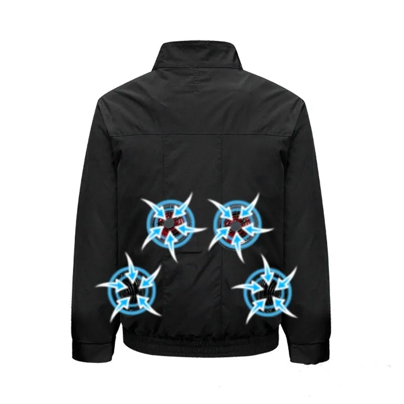 Men's smart air conditioning jacket with ventilation holes for outdoor summer work