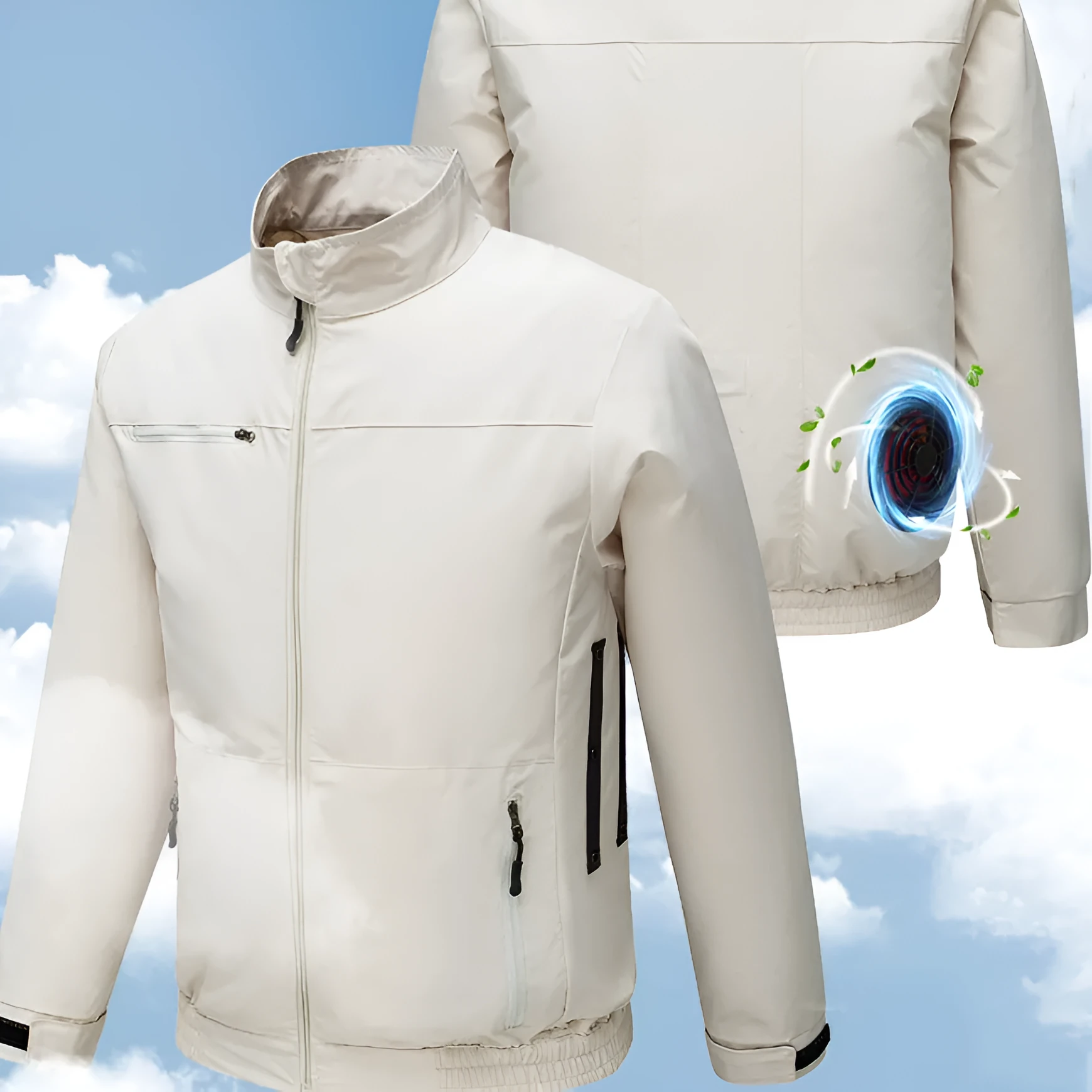 Men's smart air conditioning jacket with ventilation holes for outdoor summer work