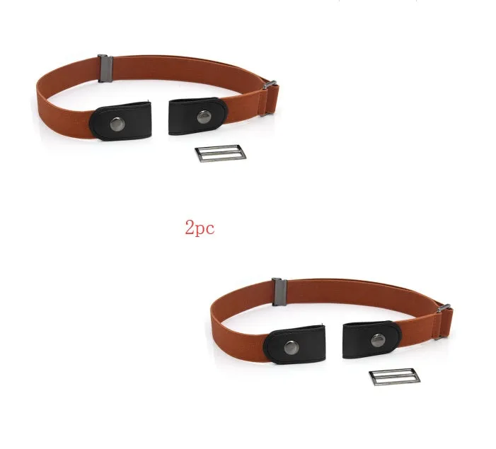 Imitation leather belt with square alloy buckle and car suture stitching on neutral background