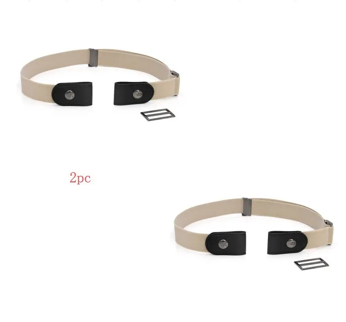 Imitation leather belt with square alloy buckle and car suture stitching on neutral background