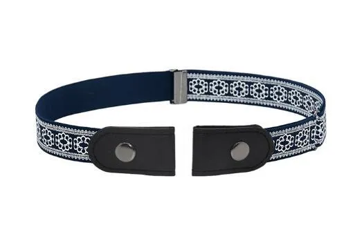 Imitation leather belt with square alloy buckle and car suture stitching on neutral background