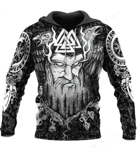 Men's 3D digital printing hoodie pullover in polyester with full-colour graphic on front