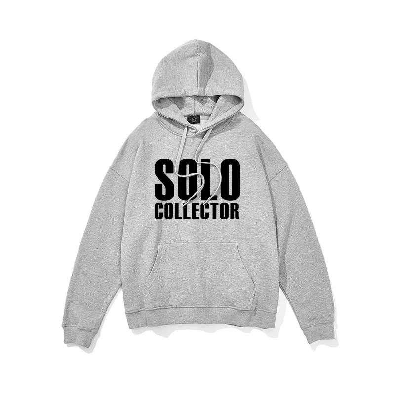 Cotton loose fit letter print hoodie for men and women, apricot colour
