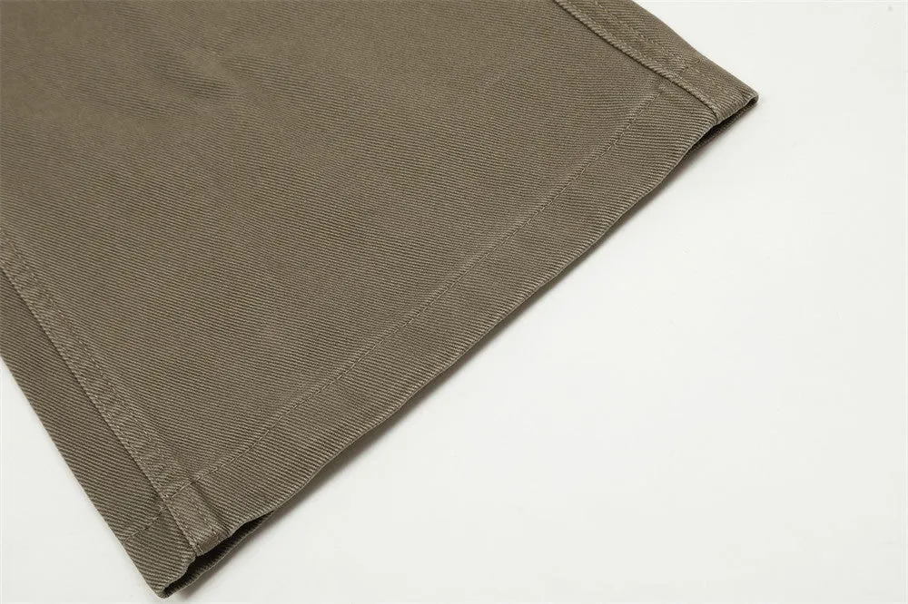 Men's cotton denim trousers mid waist black brown coffee sizes XS to XXL