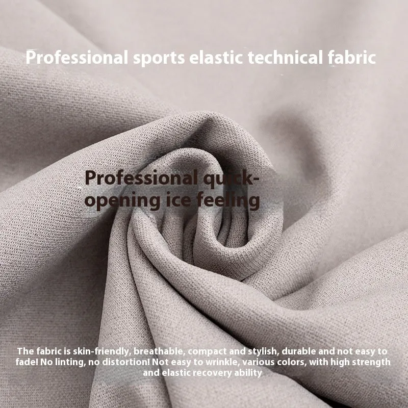Men's solid colour short-sleeve antibacterial quick-dry T-shirt on a hanger.