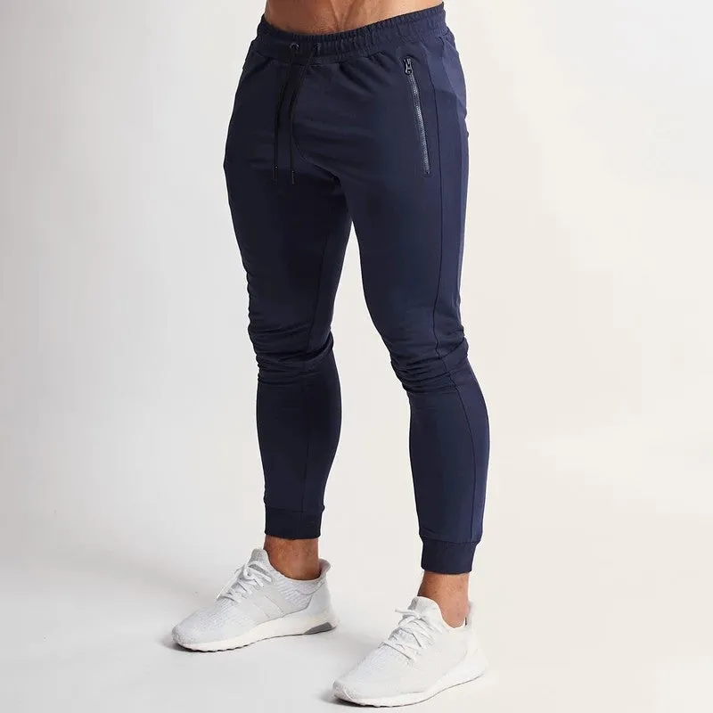 Men's cotton fitness suit in black – long sleeve jacket and trousers set