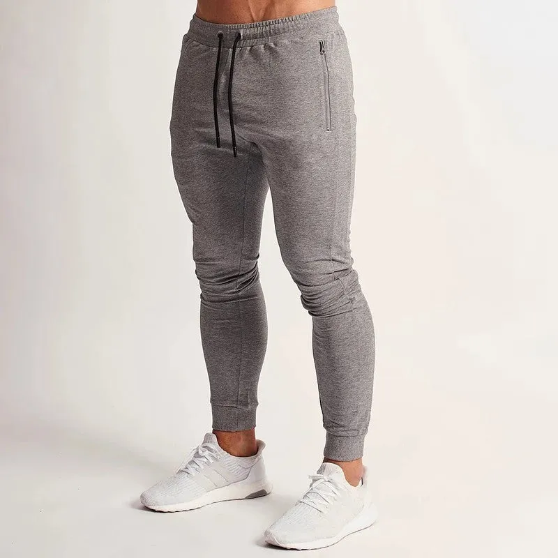 Men's cotton fitness suit in black – long sleeve jacket and trousers set