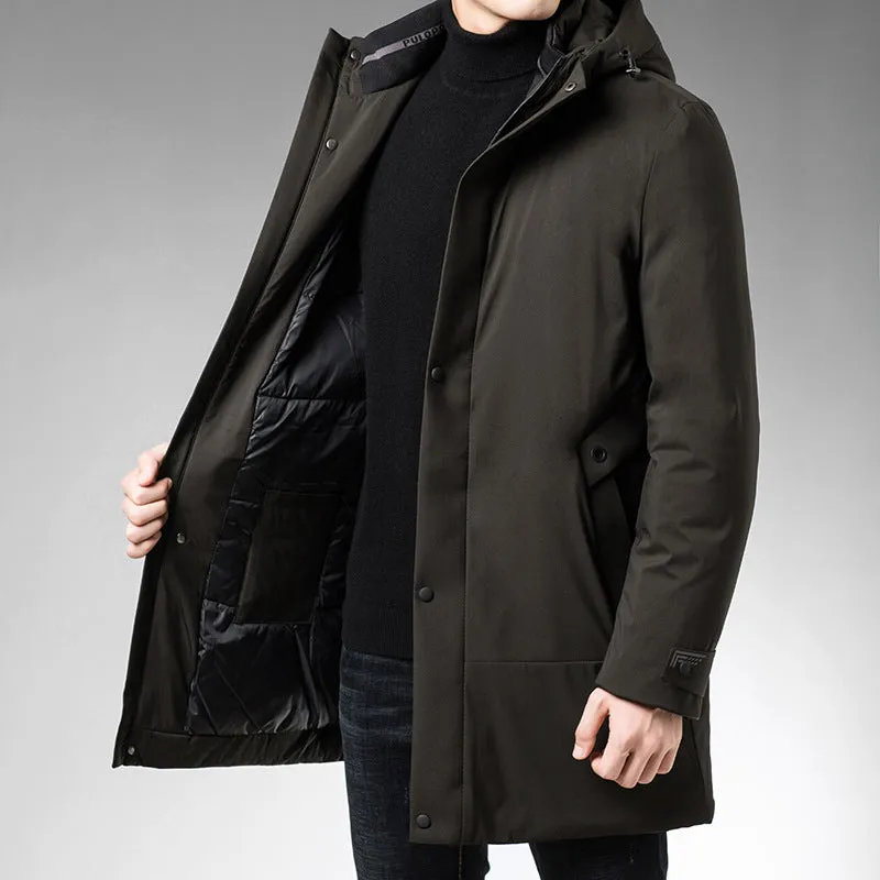 Men's polyester fibre top in Black and Green, with size options from 175 to 195, for warm everyday wear