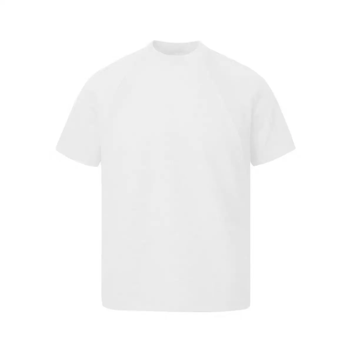 Men's loose fit short sleeve top in black with air layer stitching detail on a grey background.