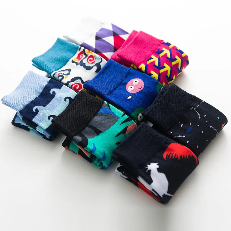 Funny chicken geometry pattern cotton socks for men and women, short novelty casual socks in multiple colours.
