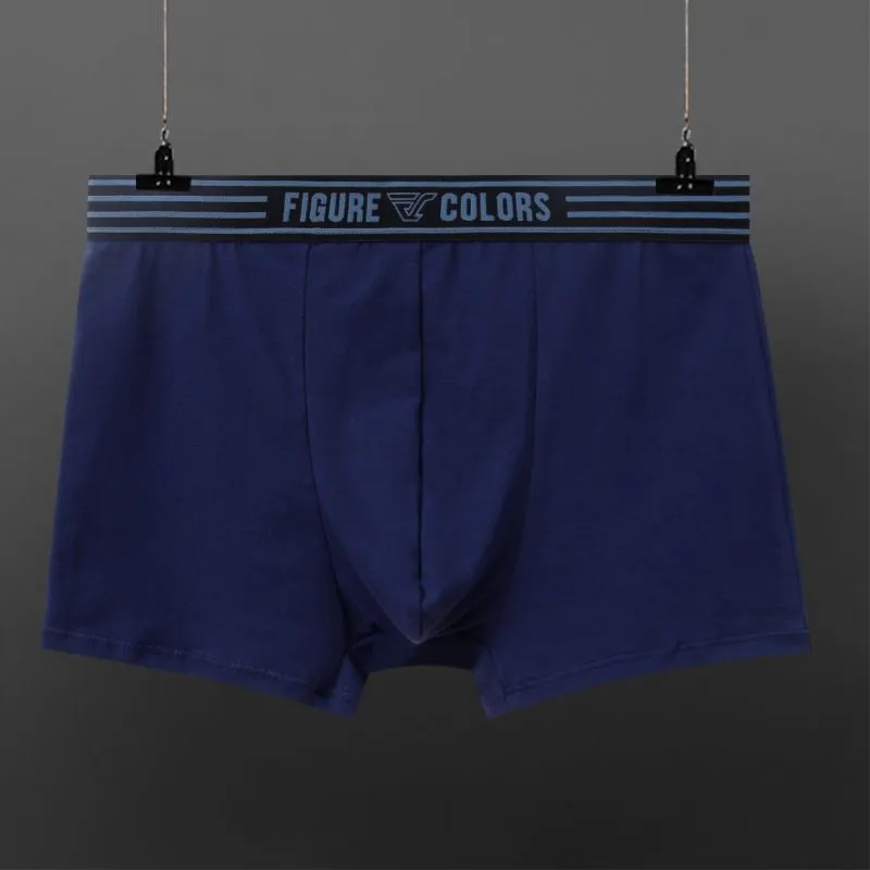 Men's cotton knitted low-waist boxers in solid colours, size range M to 3XL, nine colour options