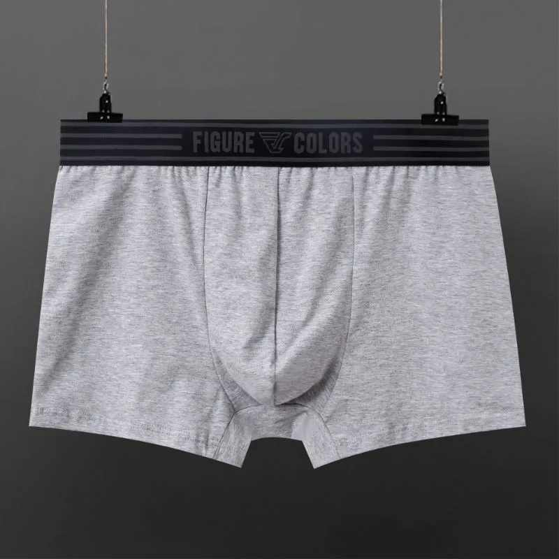 Men's cotton knitted low-waist boxers in solid colours, size range M to 3XL, nine colour options