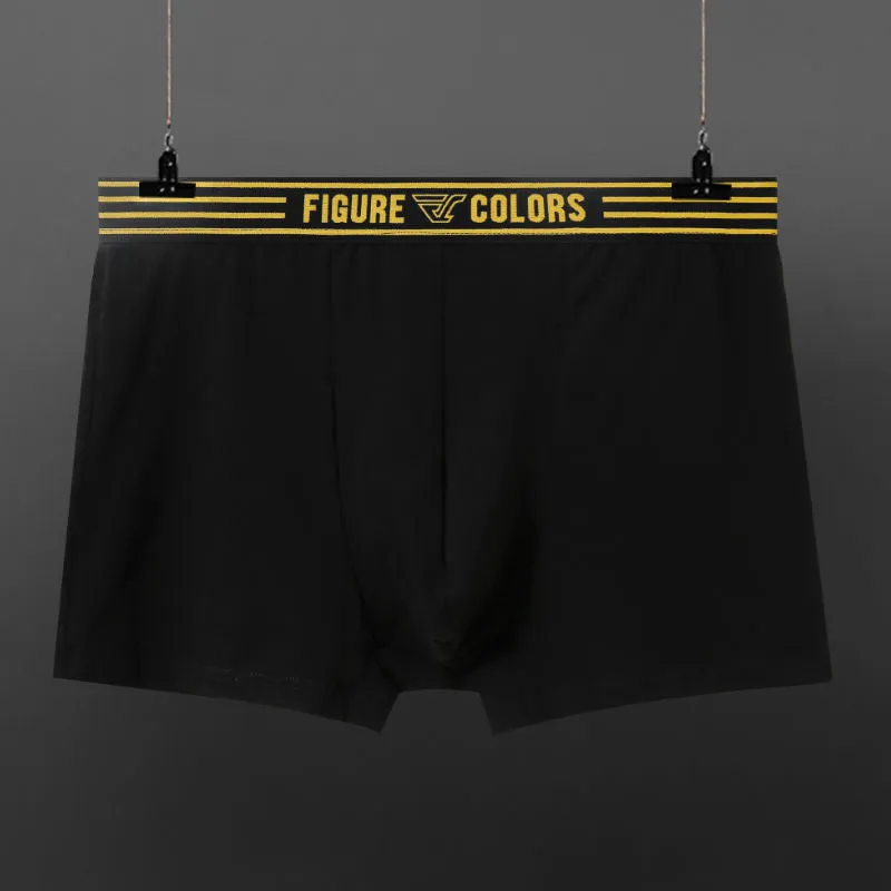 Men's cotton knitted low-waist boxers in solid colours, size range M to 3XL, nine colour options