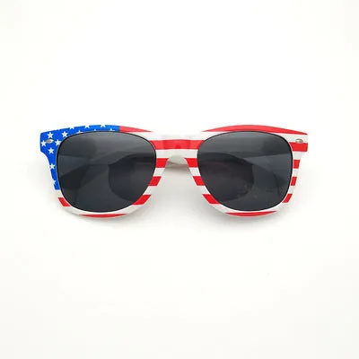 American flag glasses with metal frame and AC lenses for adult dance parties