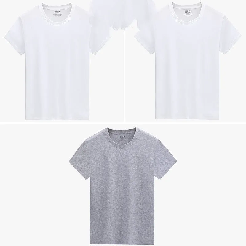 Men's white short sleeve 100% cotton t-shirt with multiple colour options in sizes L to 4XL