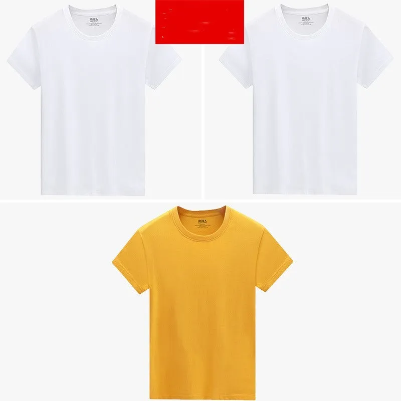 Men's white short sleeve 100% cotton t-shirt with multiple colour options in sizes L to 4XL