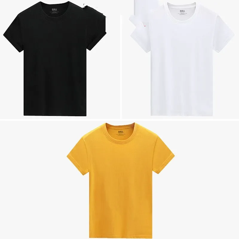 Men's white short sleeve 100% cotton t-shirt with multiple colour options in sizes L to 4XL