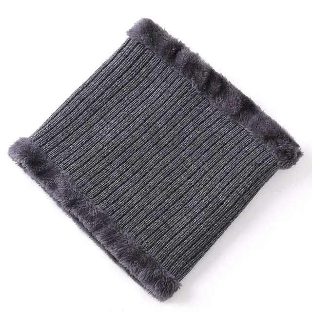 Unisex winter knit letter cap in coffee colour, cotton and coral wool blend beanie for adults