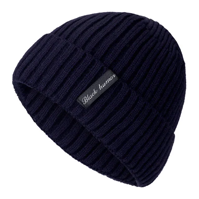 Unisex winter knit letter cap in coffee colour, cotton and coral wool blend beanie for adults