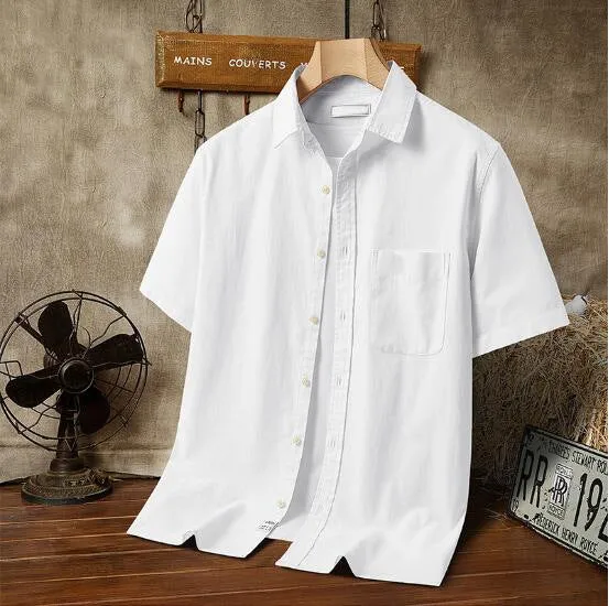 Men's Hawaiian printed short-sleeved loose-fit cardigan shirt in polyester, multiple colour options, front view