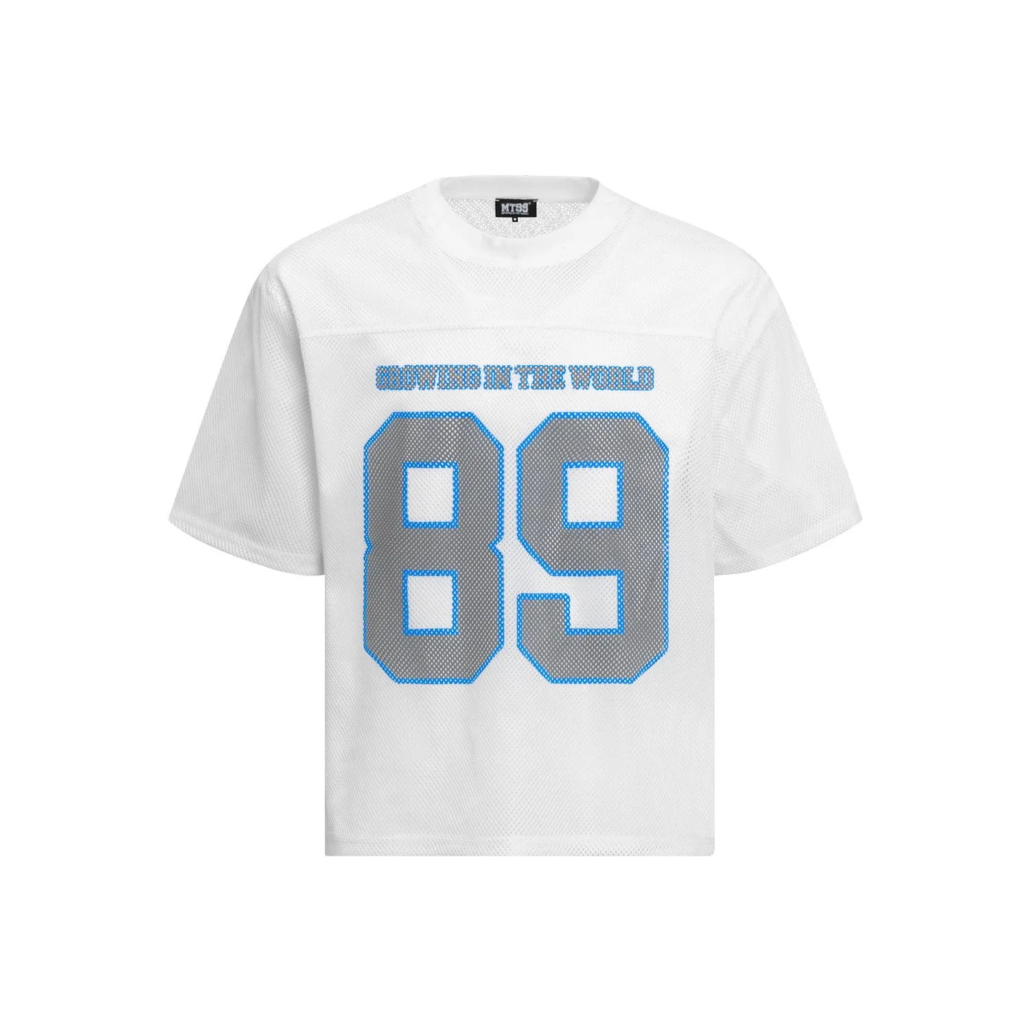 Loose-fit casual t-shirt in black and white colours with regular sleeves