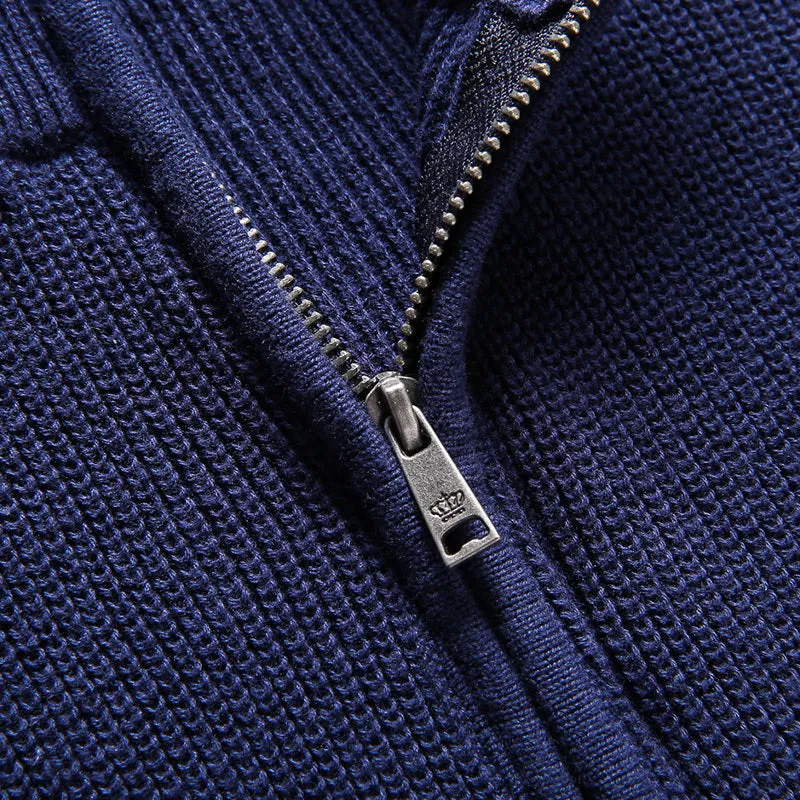 Fall sweater men long sleeve knit jumper in black, blue, and red for autumn winter casual wear