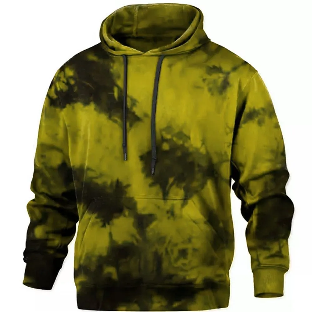 Men's loose-fit pullover hoodie sweater in polyester fibre, long sleeves, available in five colours and extended sizes S to 6XL