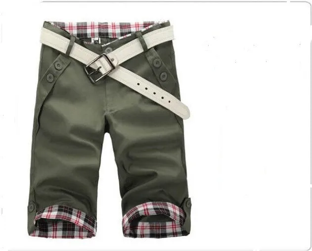 Men's 7 point casual pants in cotton skinny fit Korean style summer trousers