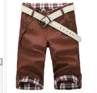 Men's 7 point casual pants in cotton skinny fit Korean style summer trousers