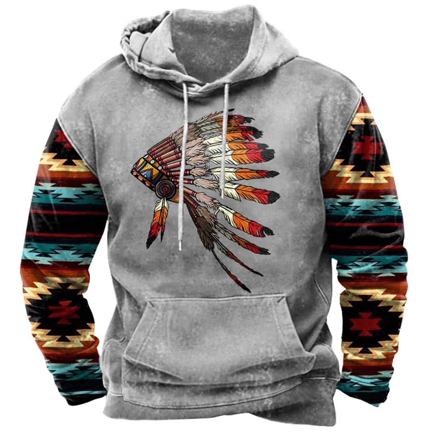 Men's sports hoodie with 3D digital print cartoon anime pattern, loose fit, hooded, long sleeves, colour WY01K232312Y