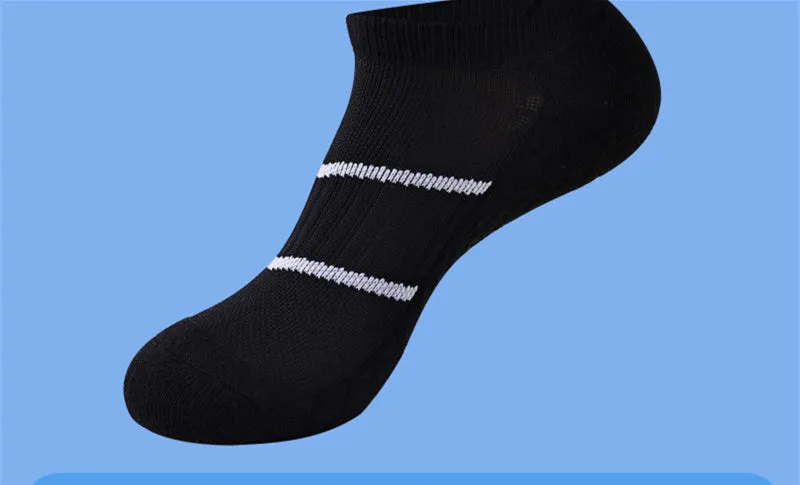 Men's towel bottom sports solid colour socks in black, white, gray, pink, mint green, orange, fluorescent green for running