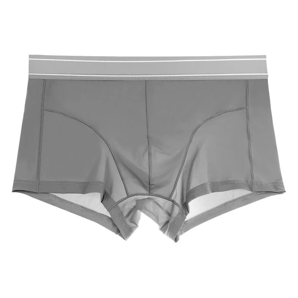 Quick drying breathable ice silk shorts for men in black, leisure fit with elastic waist