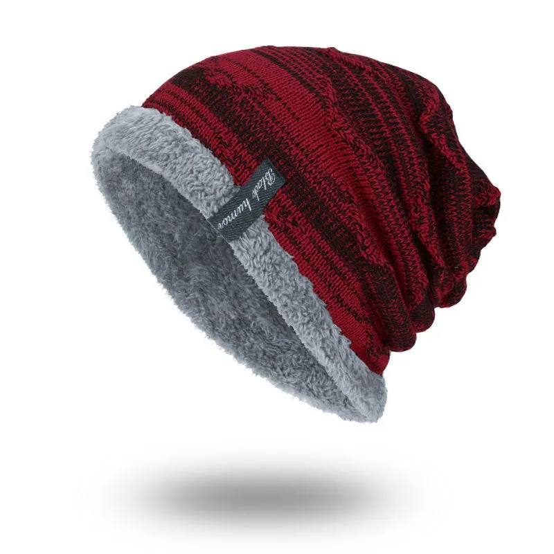 Diagonal hook knitted acrylic hat with adjustable circumference 44 to 60 cm in multiple colour options